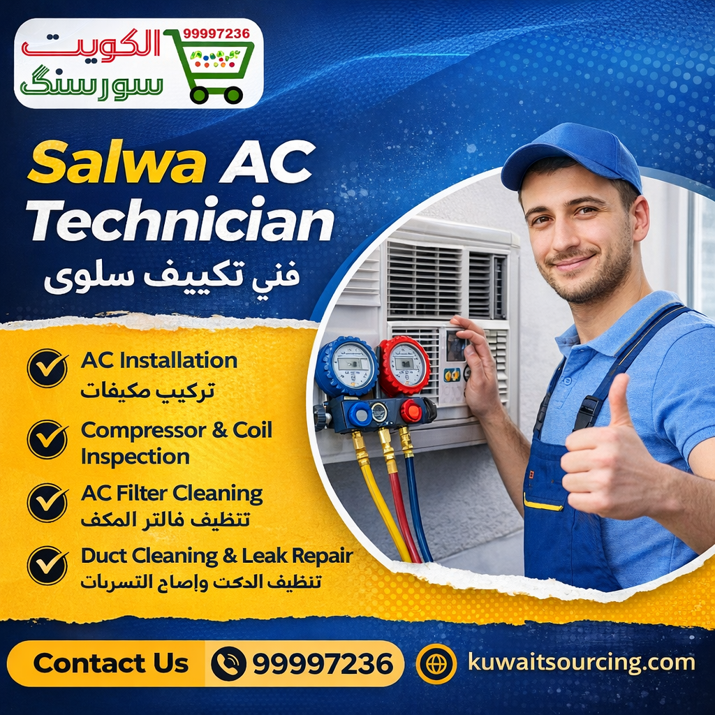 Salwa AC technician services advertisement